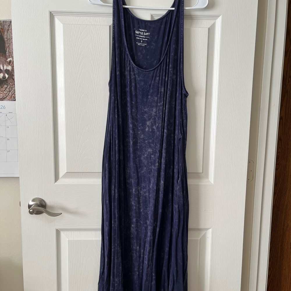 Torrid Super Soft Maxi Dress in Blue Heather